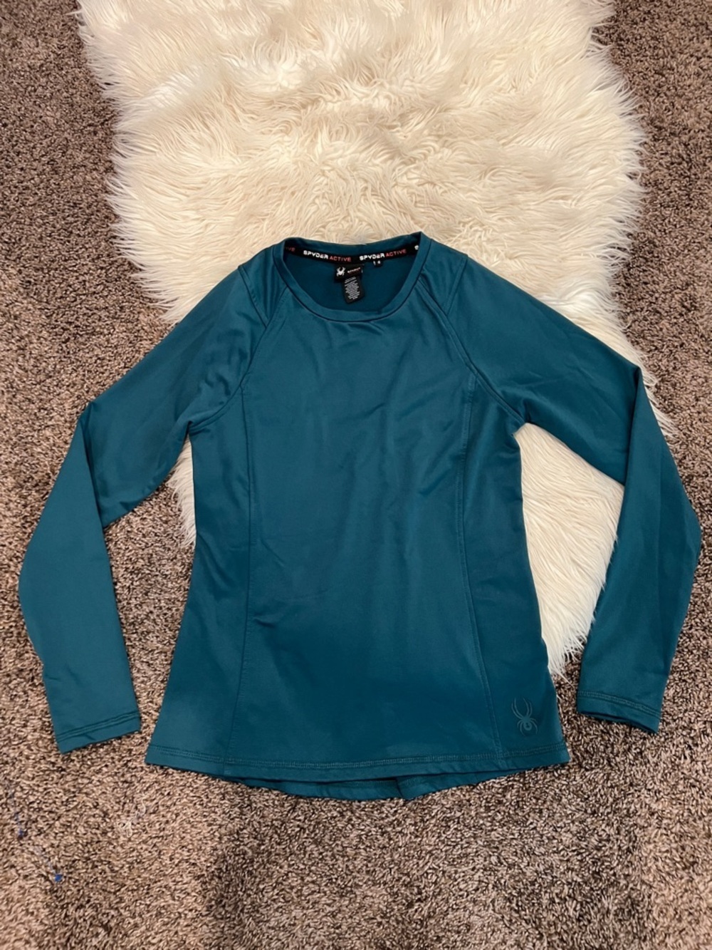 Spyder Women’s Teal-Blue Long Sleeve Performance Tee